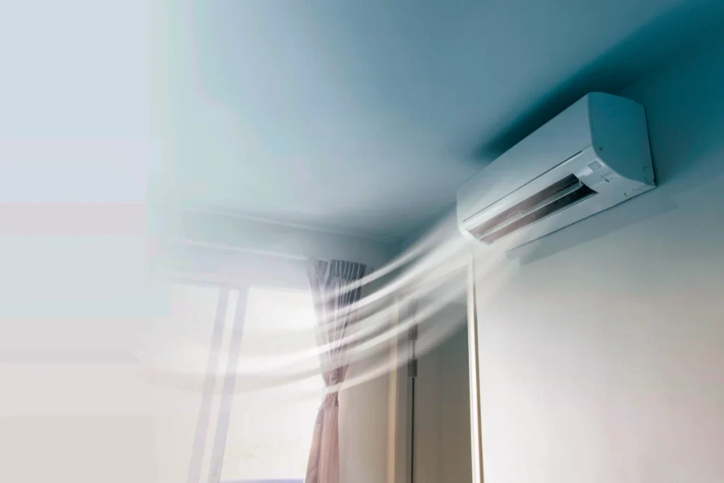 an air conditioner cooling a room
