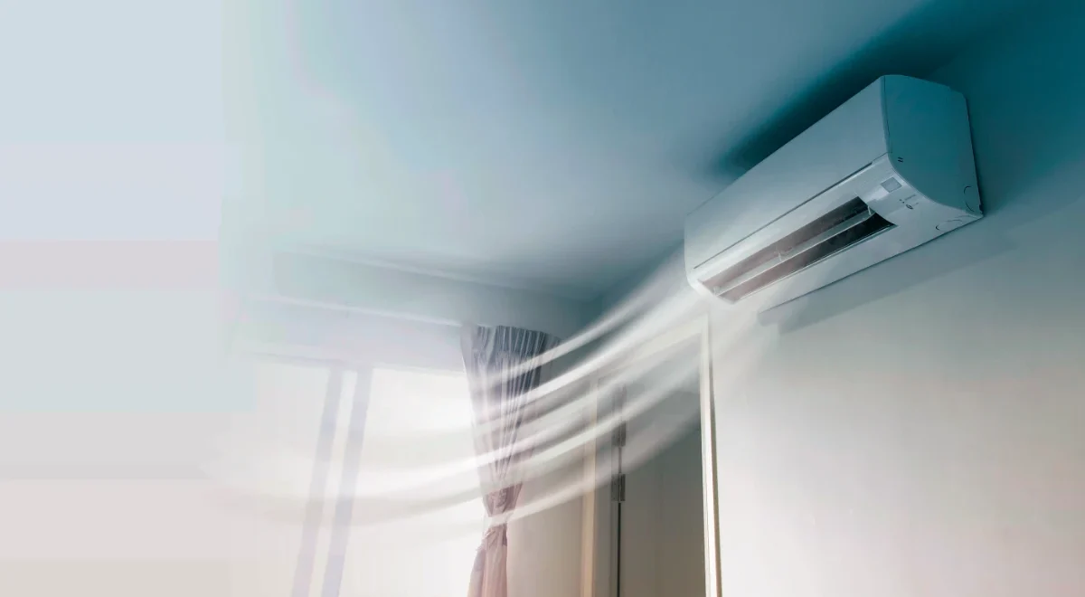 an air conditioner cooling a room