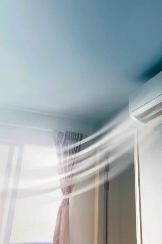 an air conditioner cooling a room